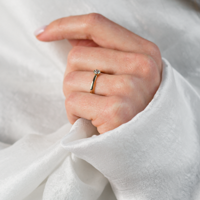 Engagement diamond ring 0.16ct  FISKA