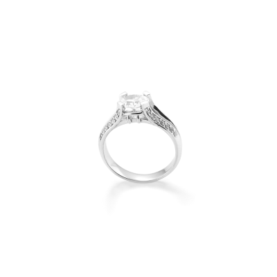 Gold engagement ring with diamonds 1.18ct FITA