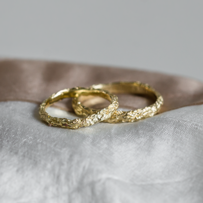 Minimalist wedding rings FLATEN