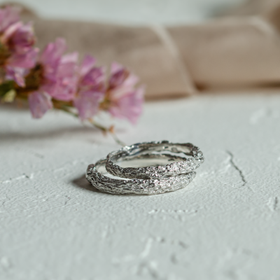 Minimalist wedding rings FLATEN