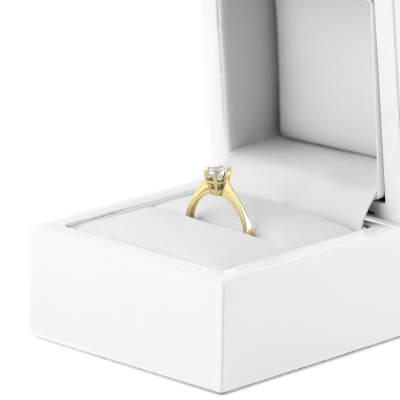 Engagement ring with diamond 0.4ct FLORA