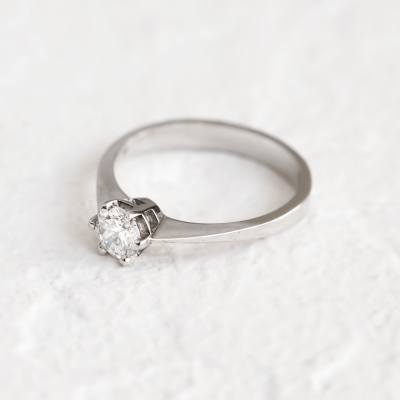 Engagement ring with diamond 0.4ct FLORA