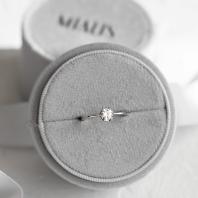 Engagement ring with diamond 0.4ct FLORA