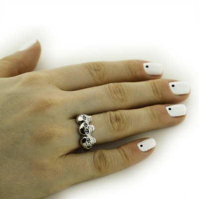 Diamantový prsten s lebkami FLORO
