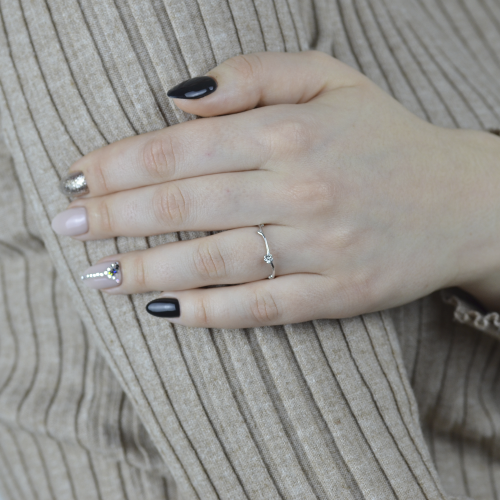 Sterling silver daisy ring FLOWE