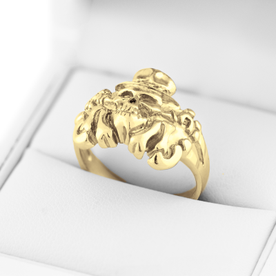 Ring with skull and diamonds GEILO