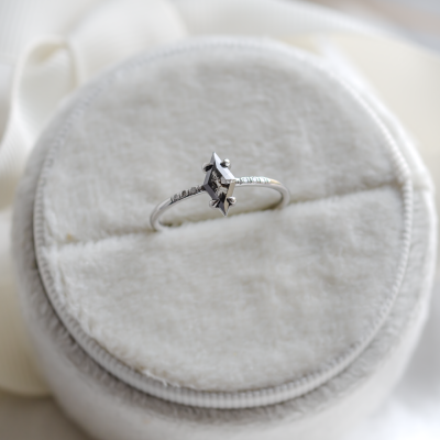 Engagement kite salt'n'pepper diamond ring GIANETTA