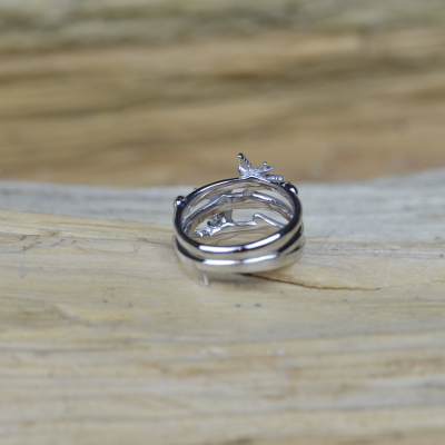 Silver ring with zirkon GINA