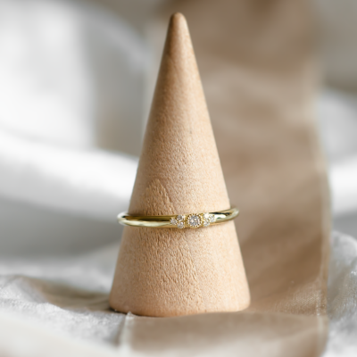 Gold diamond engagement ring GWEN