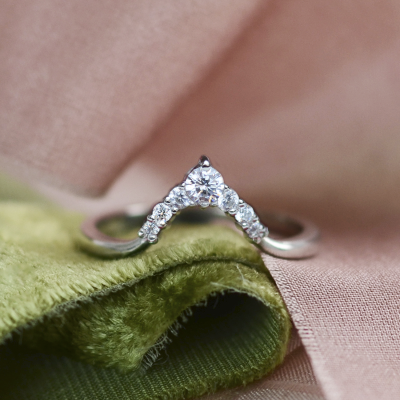 Vykrojený prsten s diamanty HARIS
