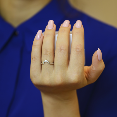 Vykrojený prsten s diamanty HARIS