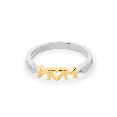 Prsten z kombinovaného zlata s diamanty HAVME pro nastávající maminky