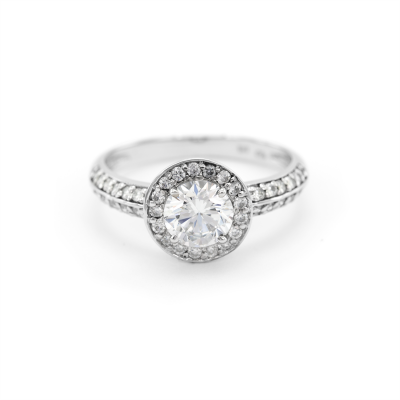  Extravagantní zásnubní prsten z stříbra v halo stylu IMSROA