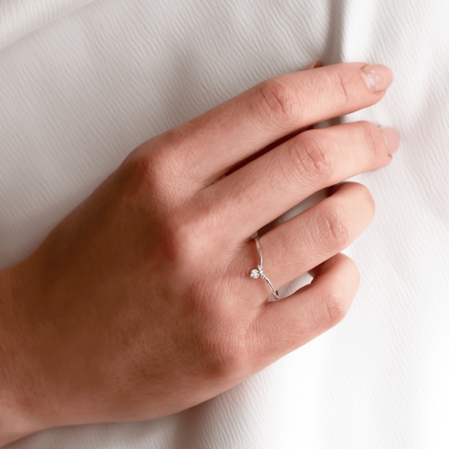 Fine gold ring with diamonds JANIS