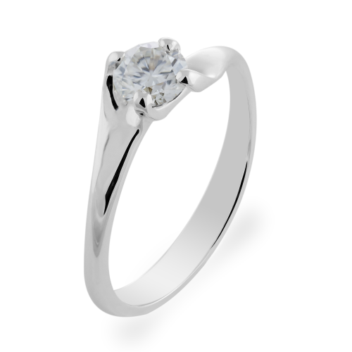 Gold ring with moissanite 0.5ct JURE