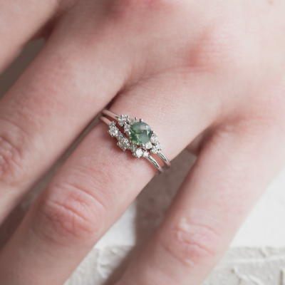Curved diamond ring KALIA