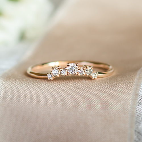 Vykrojený prsten s diamanty KALIA