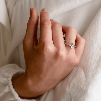 KATVI platinum diamonds engagement ring