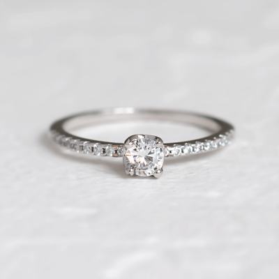 Minimalistický zásnubní prsten s diamanty 0.38ct KATVI