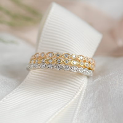Vintage eternity ring with diamonds LATVIA