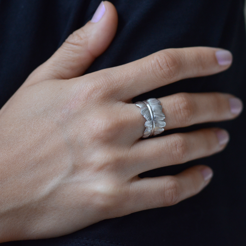 Original Sterling Silver ring LEAF