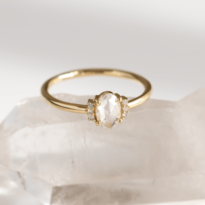 Lab grown diamond ring in vintage style LIRA