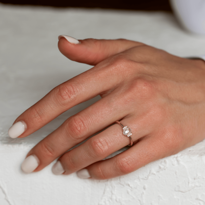 Lab grown diamond ring in vintage style LIRA