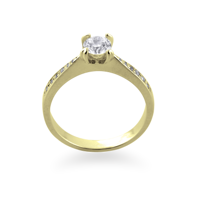 Zlatý zásnubní prsten s diamanty LOTE