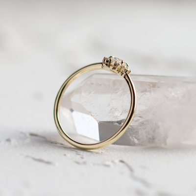 Vintage prsten s laboratorními diamanty MANNA