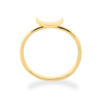 Originální zlatý prsten MISE ve tvaru půlměsíce
