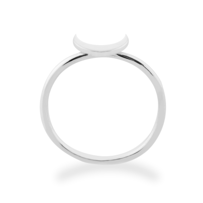 MISE crescent shape silver ring 