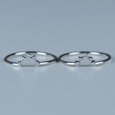 Minimalistický prsten s diamanty MOINO