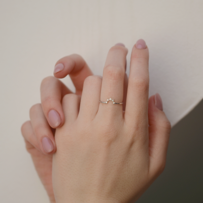 Diamantový minimalistický prsten MOINA