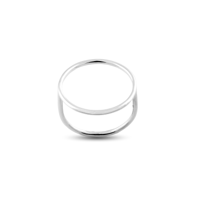 Minimalist silver ring with the circle NORE