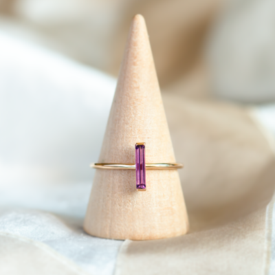 Minimalist amethyst ring NYX