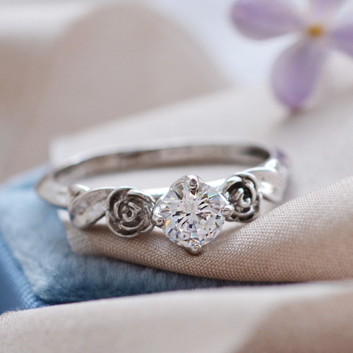 PENI gold moissanite engagement ring