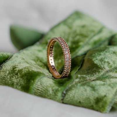 Unusual eternity ring with diamonds PERSEFONA