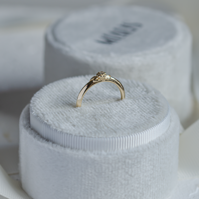ROSNI gold diamond engagement ring