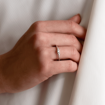 Gold lab-grown diamond engagement ring ROSI