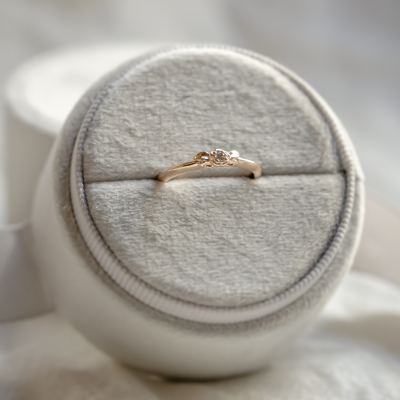 Gold lab-grown diamond engagement ring ROSI