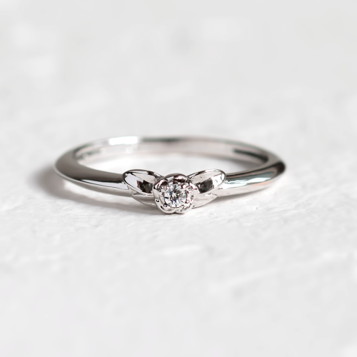 Gold lab-grown diamond engagement ring ROSI