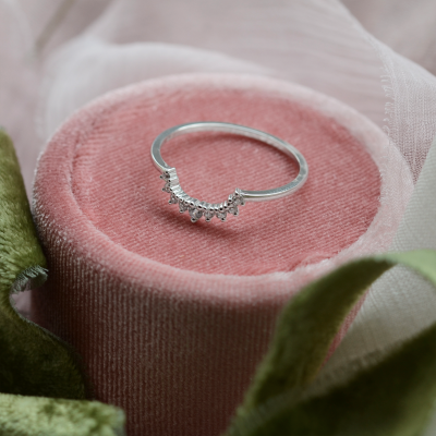 Vykrojený zlatý prsten s diamanty ROXY
