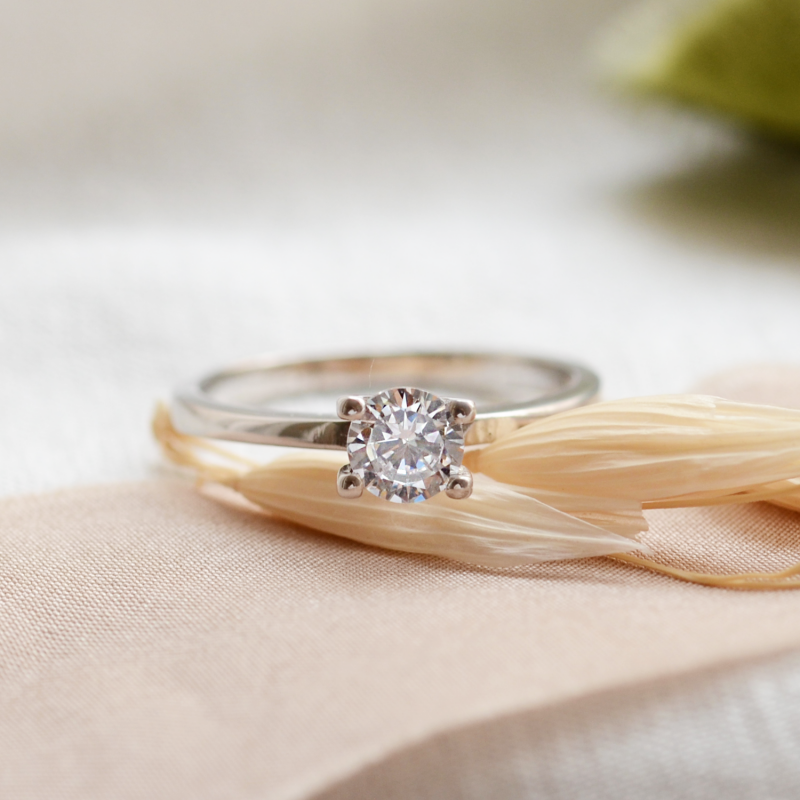 Delicate Heirloom Diamond Engagement Ring | Abby Sparks Jewelry