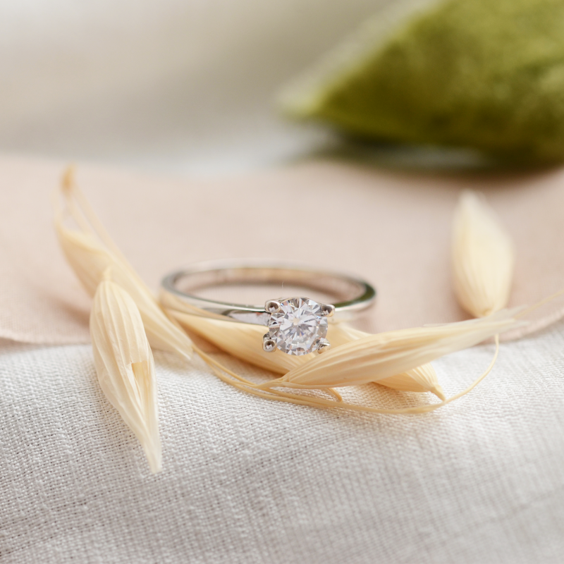 Delicate Classic Engagement Ring with Delicate Side Detail | Mesa Jewelers  | Grand Junction, CO