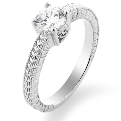 Platinový zásnubní prsten s diamantem 0.5ct STAID