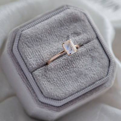 Engagement ring with moonstone TATIANA