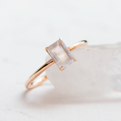Engagement ring with moonstone TATIANA