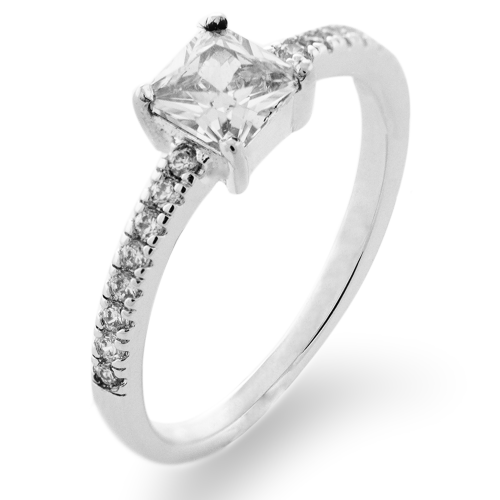 VIBKE platinum engagement ring with diamonds 0.6ct