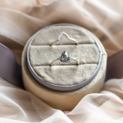 Engagement set of rings with diamonds ASHLEY