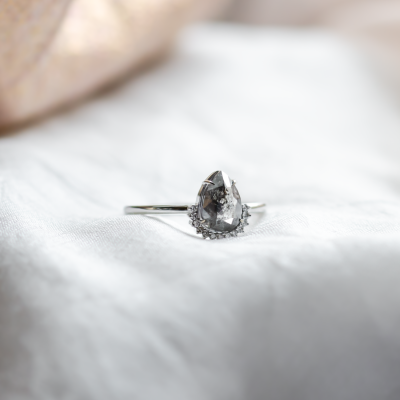 Engagement set of rings with diamonds ASHLEY
